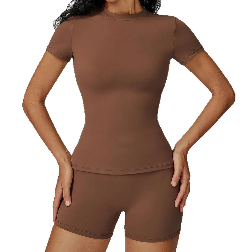 Sports suit for women 2025 new summer Pilates exercise slimming yoga suit professional quick-drying fitness morning jogging suit Aurexia off