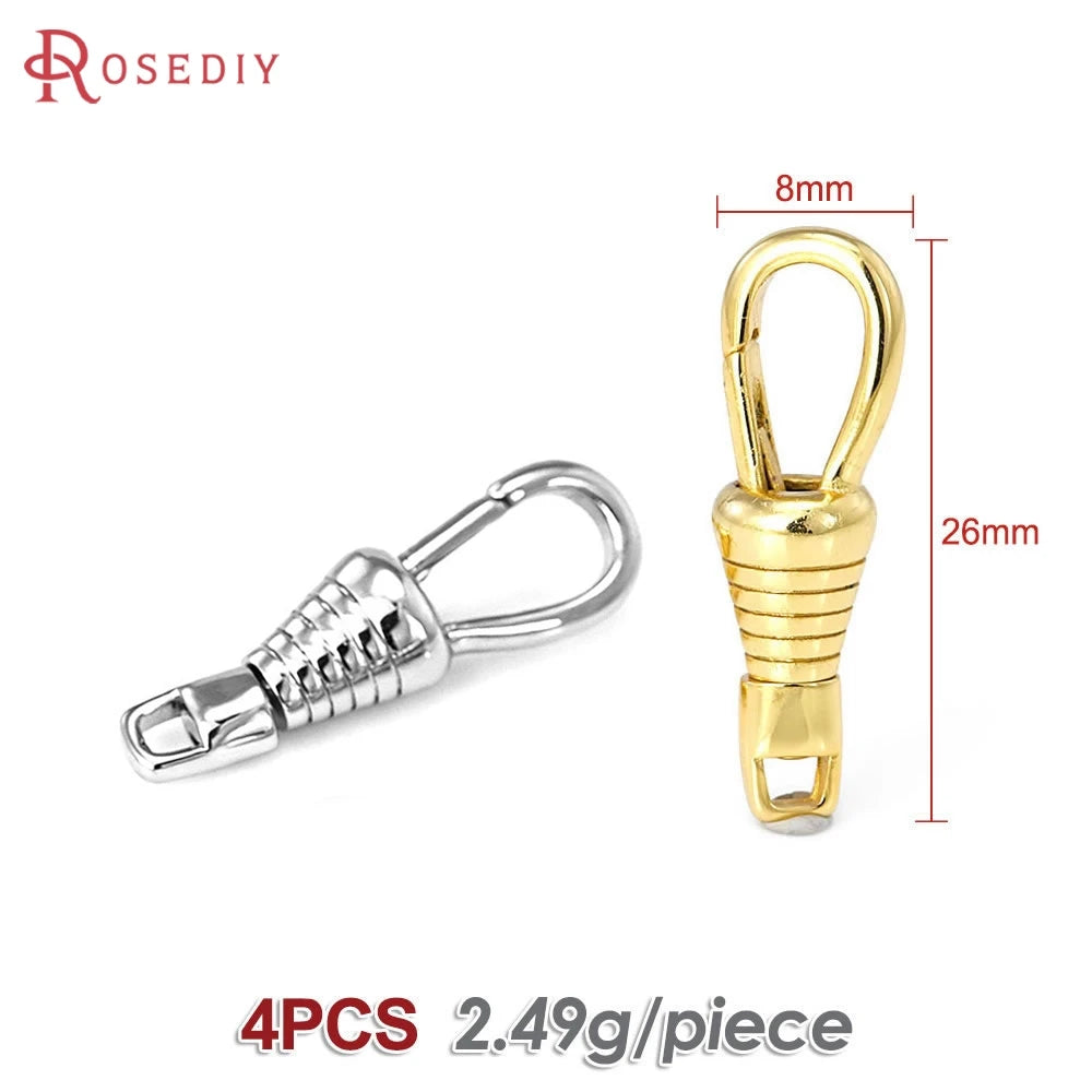 18K Gold Color Brass Rotatable Lobster Clasps Connect Clasps Jewelry Necklaces Bracelets Making Diy Findings Accessories Aurexia off