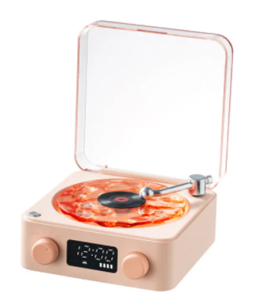 Bluetooth Retro Turntable Speaker with RGB Lights Aurexia off