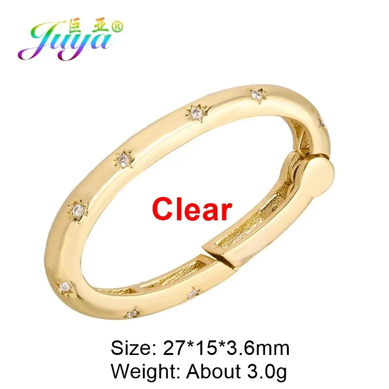 Juya DIY Decoration Carabiner Fastener Spring Lobster Screw Locket Clasps Accessories For Keychain Necklace Making Aurexia off