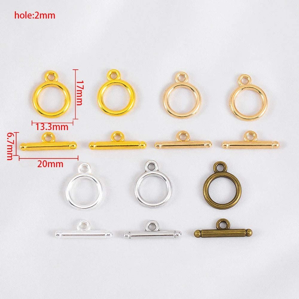 10Sets/lot Metal OT Clasps Connectors for Bracelet Necklace DIY Toggle Clasps Buckle Jewelry Making Supplies Connector Aurexia off