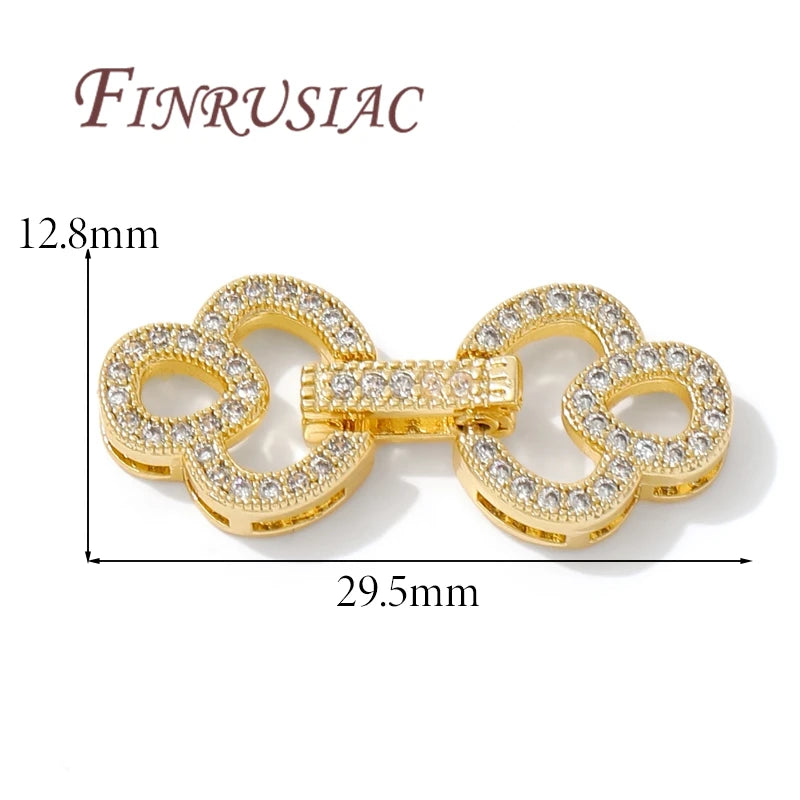 18K Gold Plated Connectors Clasps For Pearl,Bracelet Clasp For Jewelry Making,Necklace Clasp DIY Beading Accessories,Fittings Aurexia off
