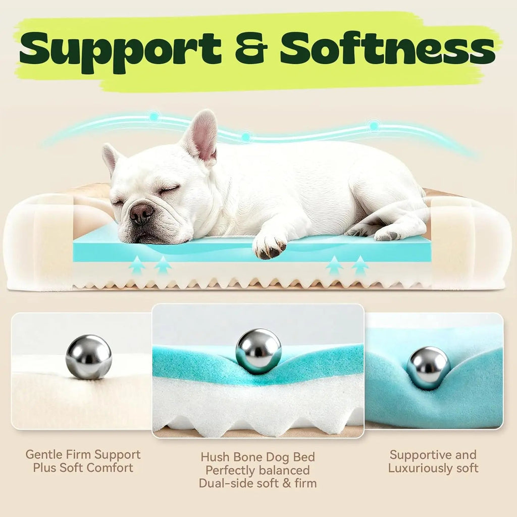 Medium Orthopedic Dog Bed with Cooling Gel & Washable Cover, Relieves Joint Pain, Waterproof, Dark Grey Aurexia off