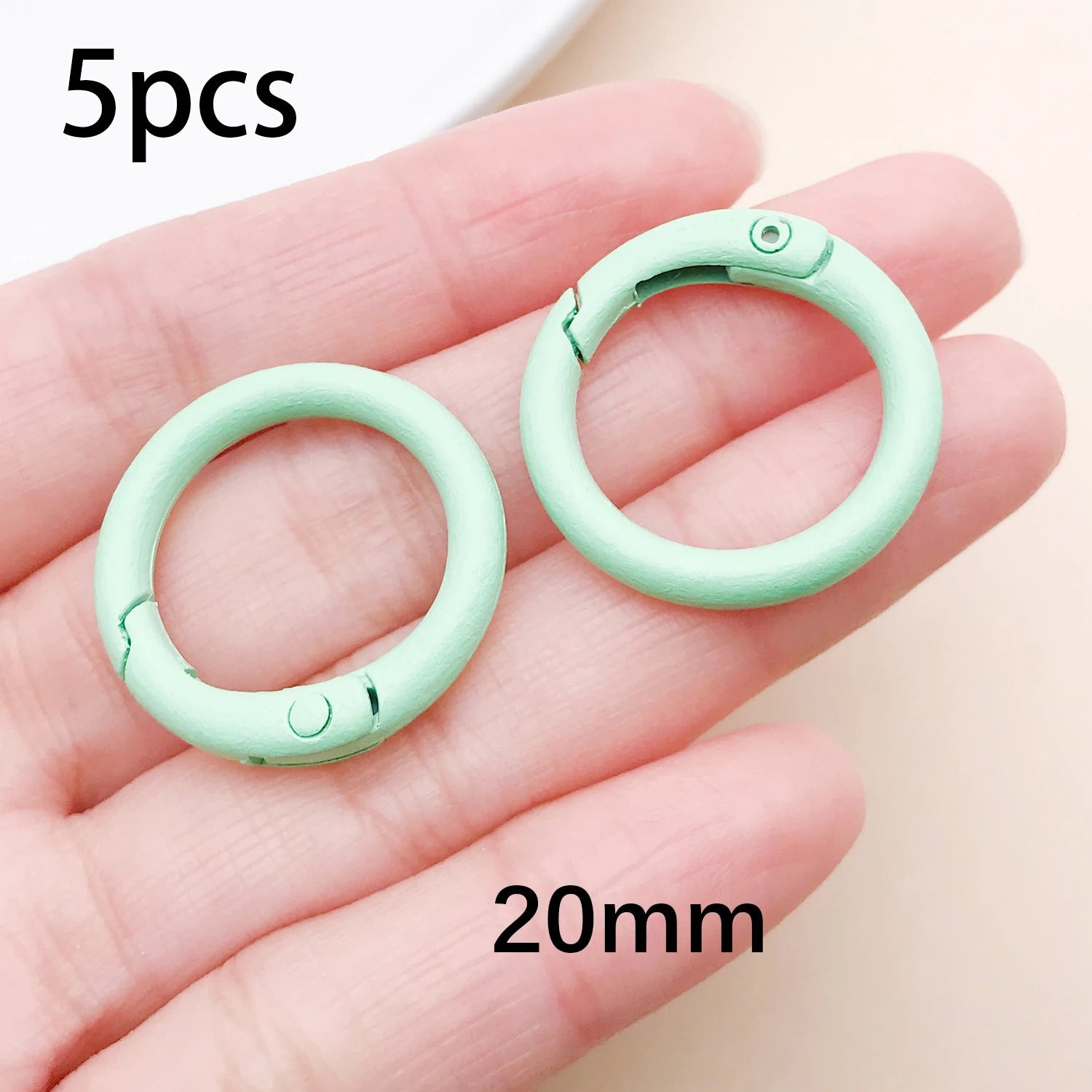20mm Candy-Colored Spring Clasps, Spring Rings for Keychain Accessories, DIY Findings, Baked Enamel Split Rings, Round Ring Aurexia off