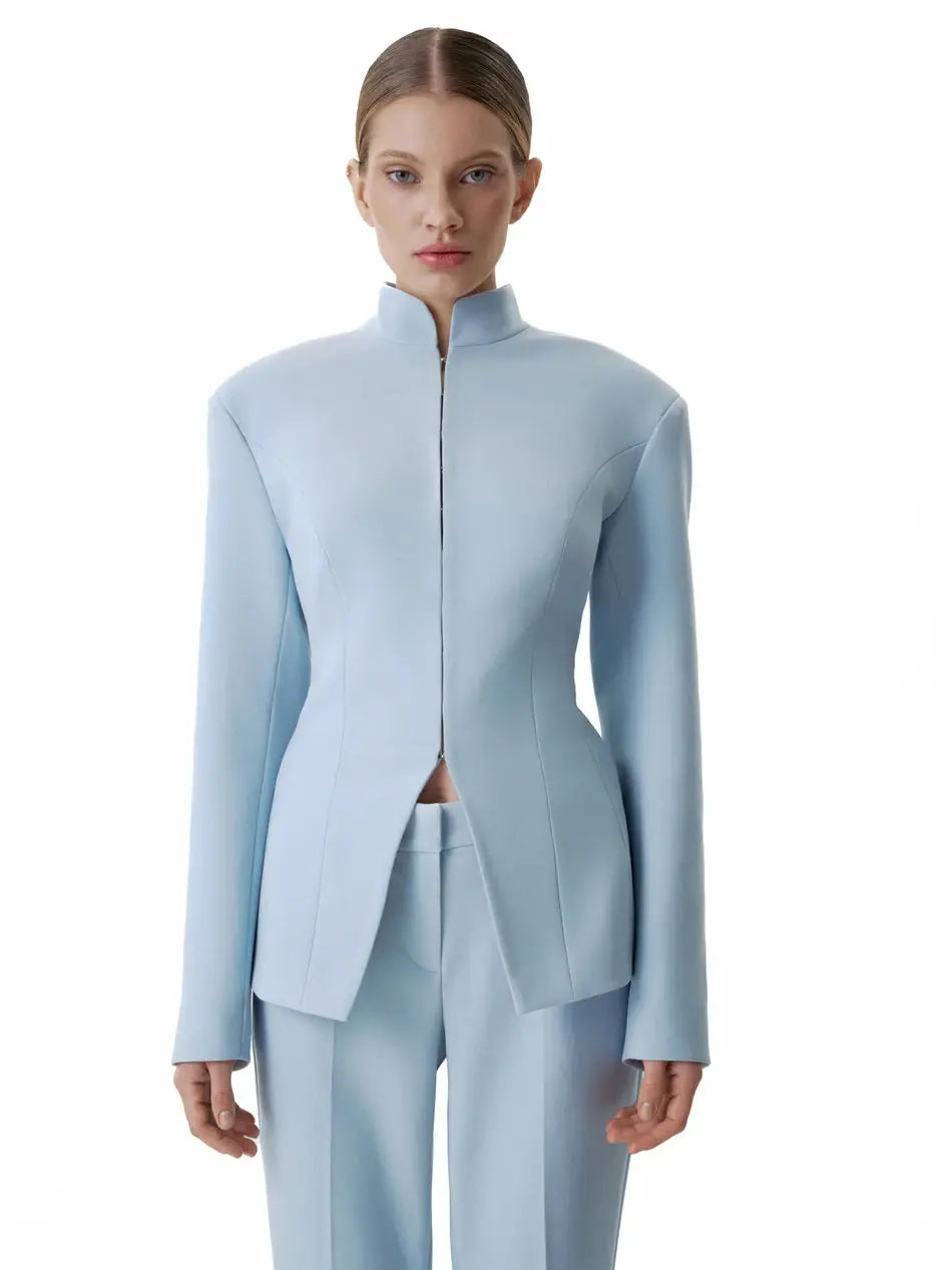 LIMO Minimalist Cape Jacket •2026 Trendy • Stand Collar • Cape Overlay • Tailored Silhouette  • Sophisticated Women’s Wear Aurexia off
