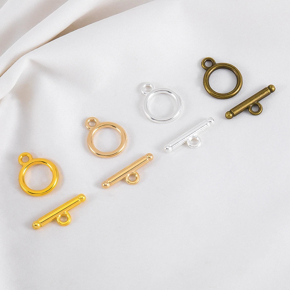 10Sets/lot Metal OT Clasps Connectors for Bracelet Necklace DIY Toggle Clasps Buckle Jewelry Making Supplies Connector Aurexia off