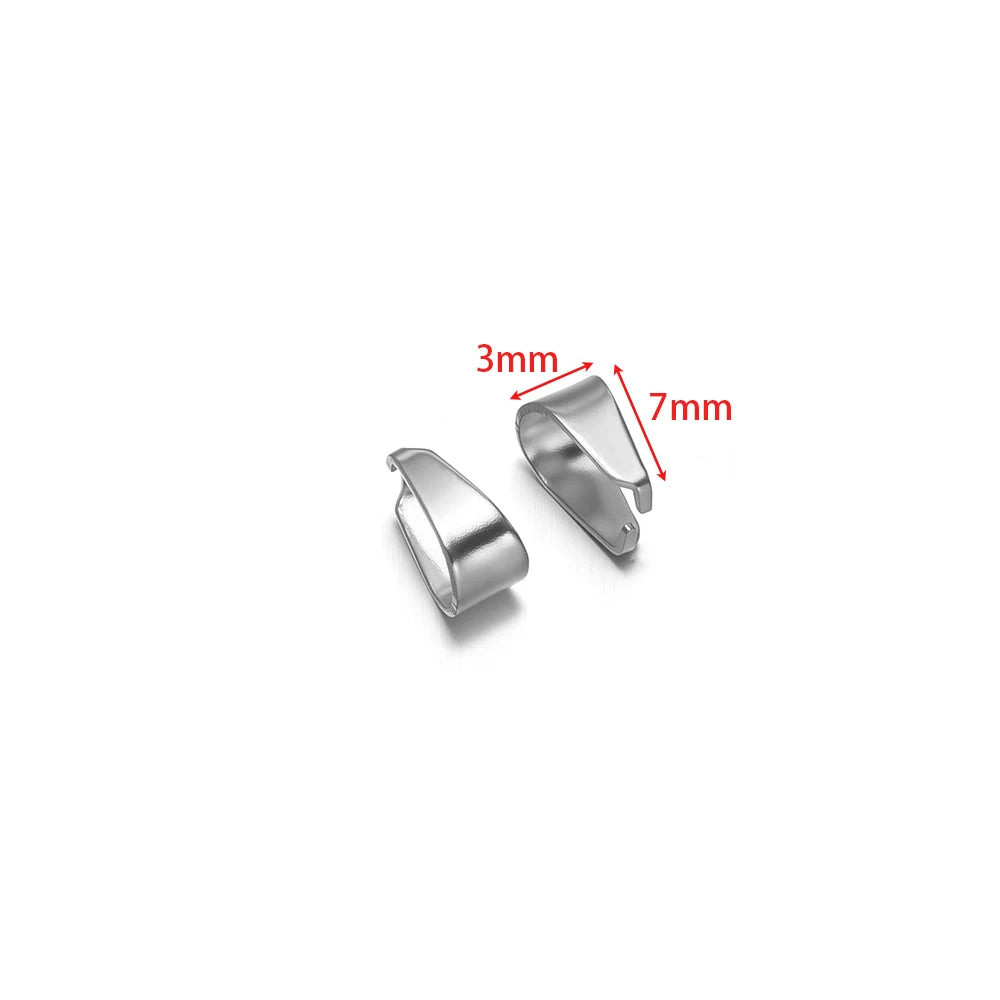 50pcs Stainless Steel Black/Gold Color Pinch Clip Clasps Pendant Buckle Connectors DIY Jewelry Making Necklace Earrings Material Aurexia off