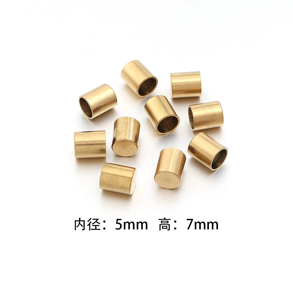10-20pcs/lot 2-10mm Stainless Steel Leather Cord Clasp Crimp End Caps For Necklace Bracelet Connectors Jewelry Making Supplies Aurexia off