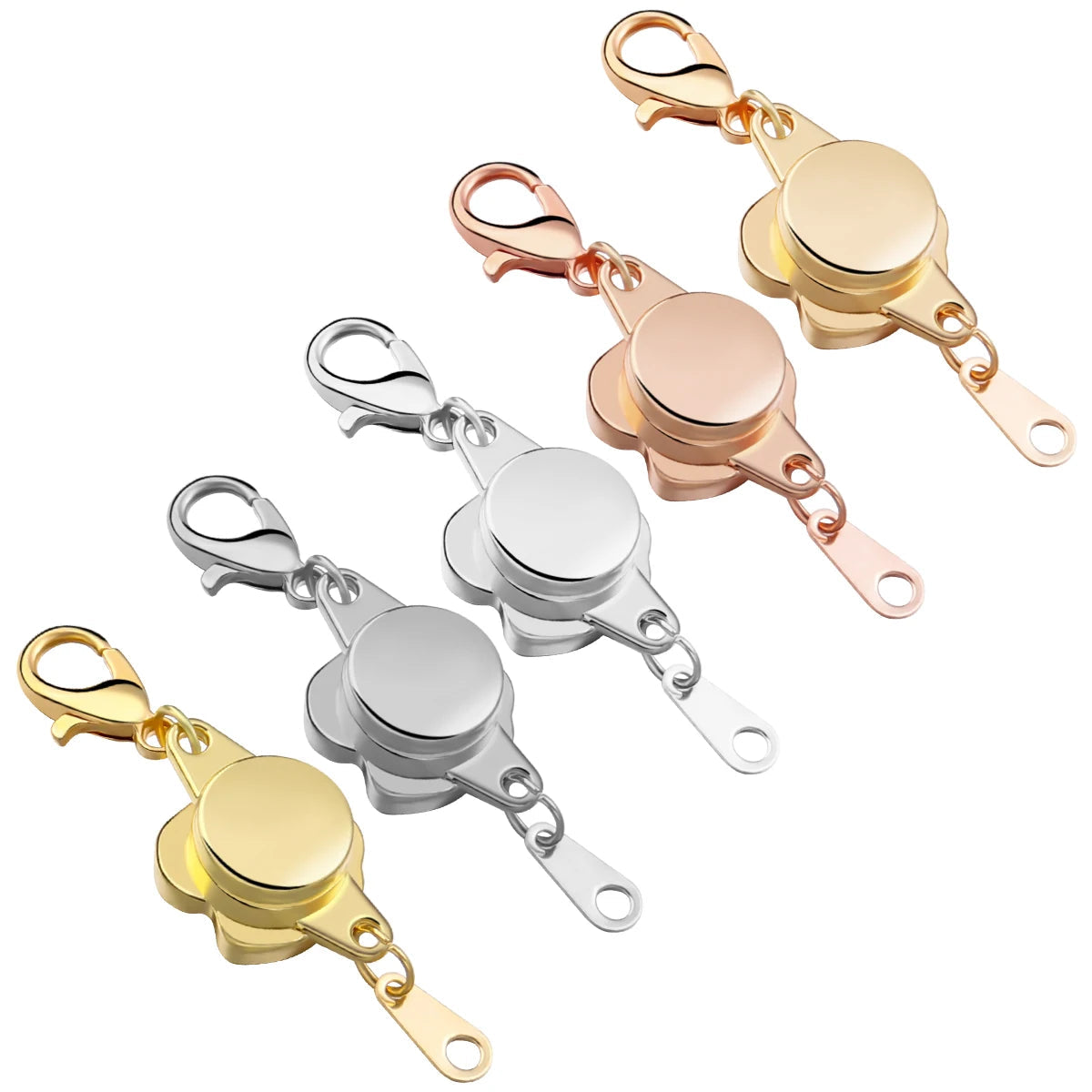 5pcs/lot Strong Magnetic Clasps Alloy Rose Extenders Closures Lobster Clasp Connectors for DIY Jewelry Making Bracelets Necklace Aurexia off