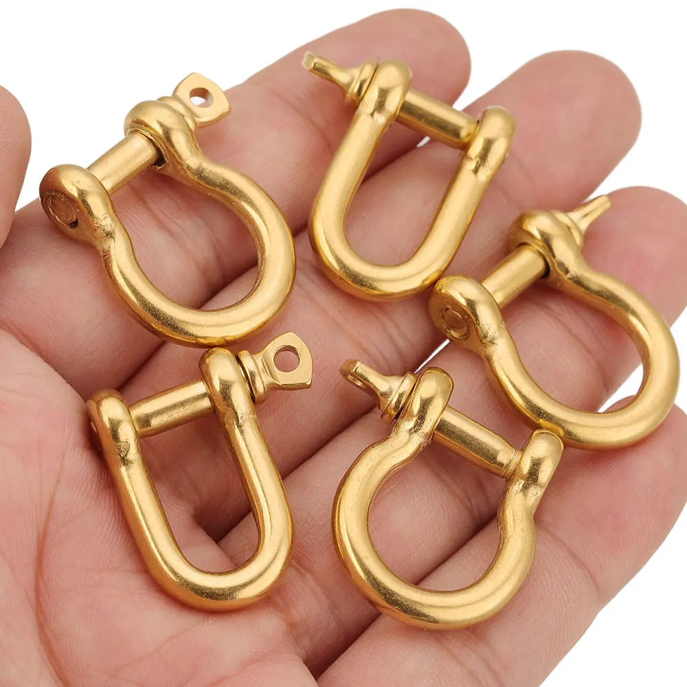 2pcs Stainless Steel Clasps Gold U Shape Screw Shackles Clasp Hook Parts Connectors Bag Necklace for DIY Jewelry Making Supplies Aurexia off