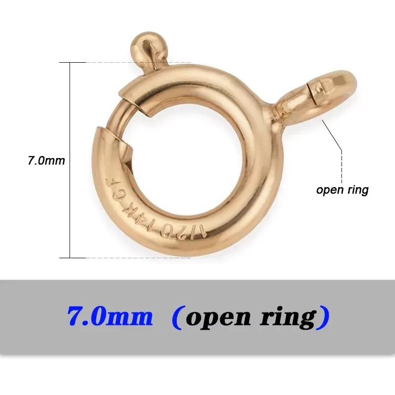 14K Gold Filled Spring Ring Clasps Hooks Bulk Wholesale Supplies for Bracelets Necklace Making Handmade Jewelry Findings Aurexia off