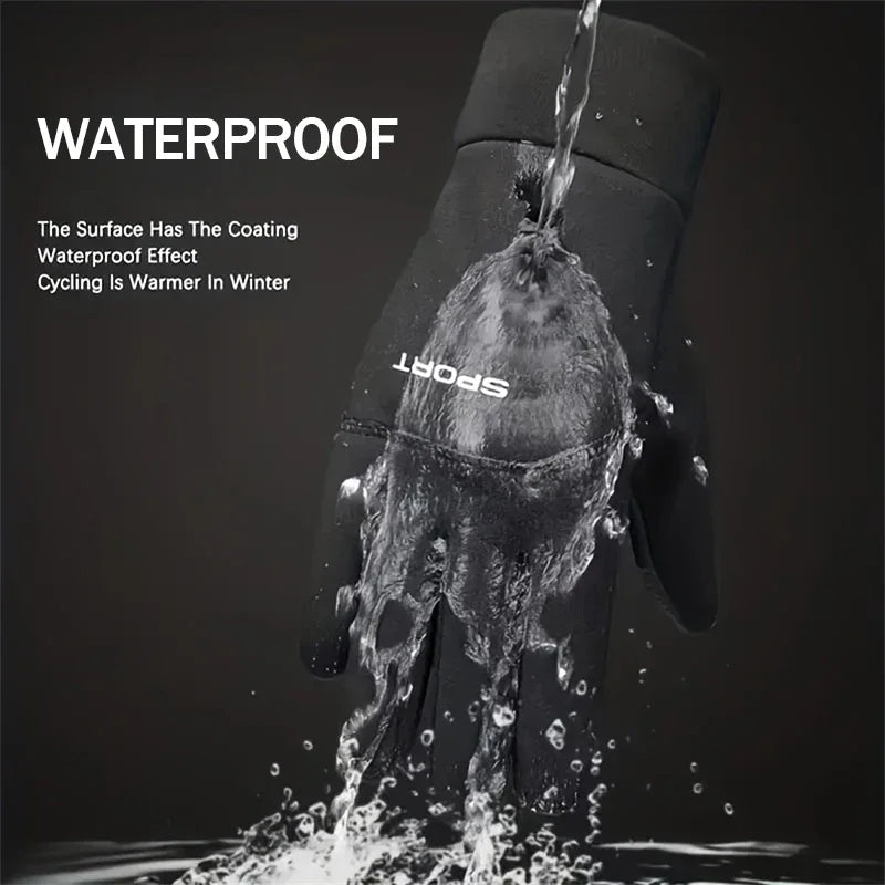 Winter Warm Gloves Touch Screen Windproof Cold-proof Cycling Gloves , Men's Women's Running, Hiking Skiing Gloves Aurexia off