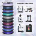 Silk PLA Filament 1.75mm Rainbow Color, 10-Pack Bundle for Smooth 3D Printing Aurexia off