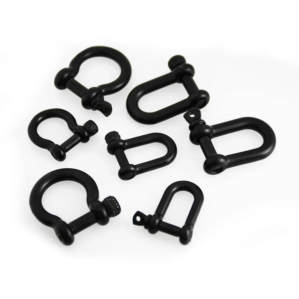 Stainless Steel Bow Shape Shackle Carabiner D Ring Fob Key Ring Keychain Hook for Camping Hiking Screw Joint Connector Buckle Aurexia off