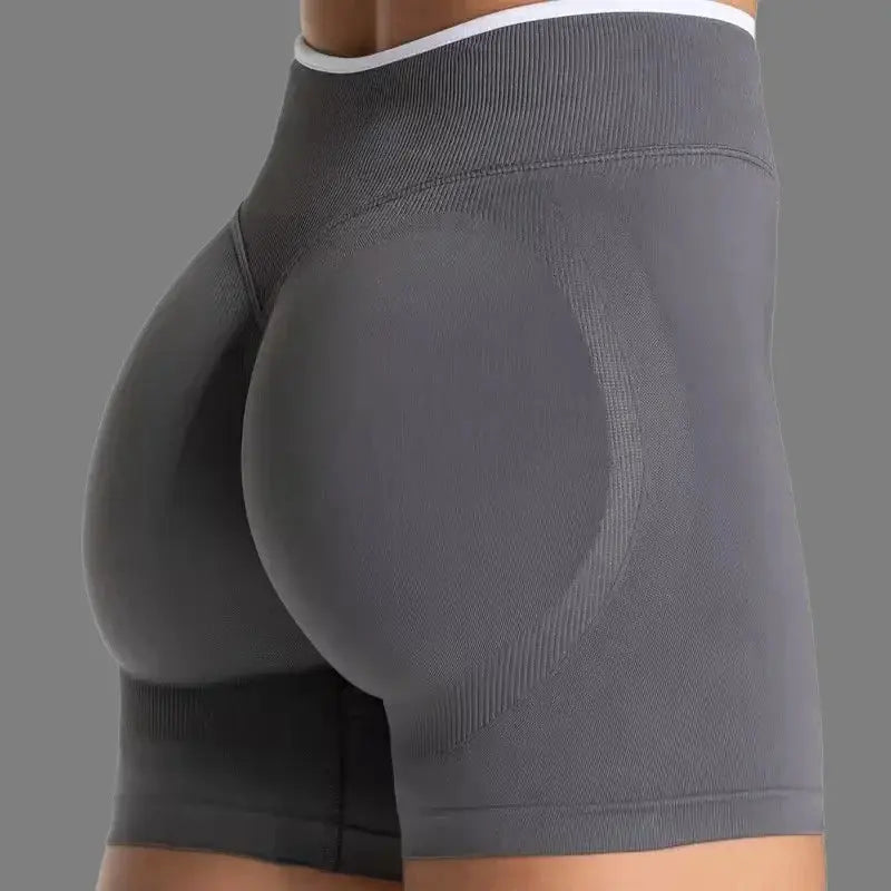 Women's Color Block Yoga Shorts - Butt-lifting, Breathable, High-elasticity, Gym Workout & Running Shorts Aurexia off
