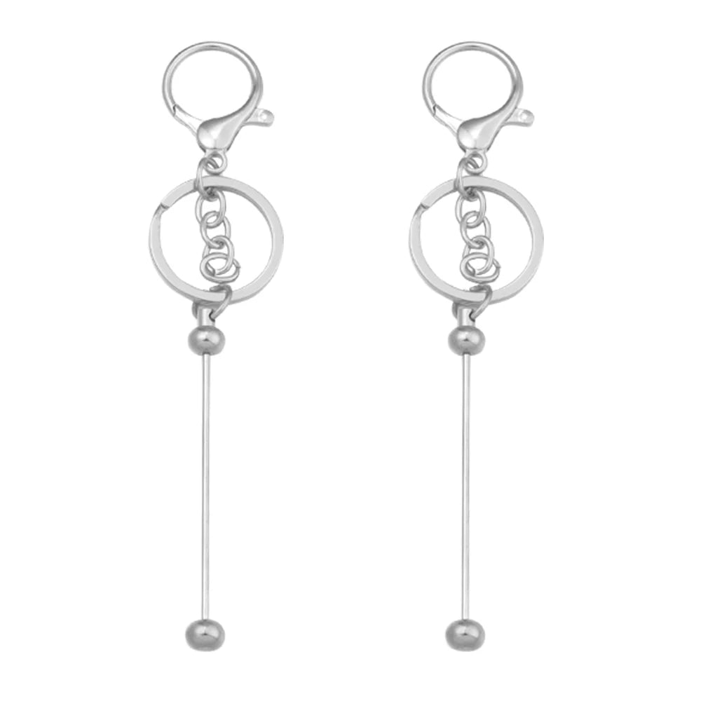 2pcs Beadable Keychains Colorful Metal Lobster Clasp Keyring Pendant For Making Jewelry DIY Keychain Bags Decoration Accessories Aurexia off