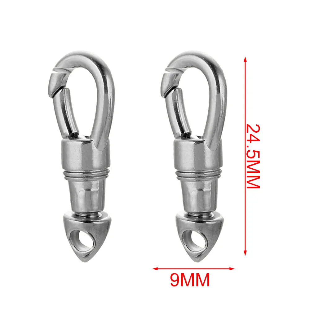 2pcs/lot Stainless Steel Bag Key Chain Hook Clasps Lobster Clasp Hooks Connectors for DIY Jewelry Making Supplies Accessories Aurexia off