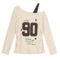 Y2K Patchwork Leopard Print T-Shirt Women Loose Streetwear Tee Grunge Casual Top Aurexia off