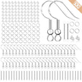 925 Silver/Gold Plated Earring Hooks for Jewelry Making, 900pcs Hypoallergenic Earring Making Kit,Earring Findings Jump Rings Aurexia off