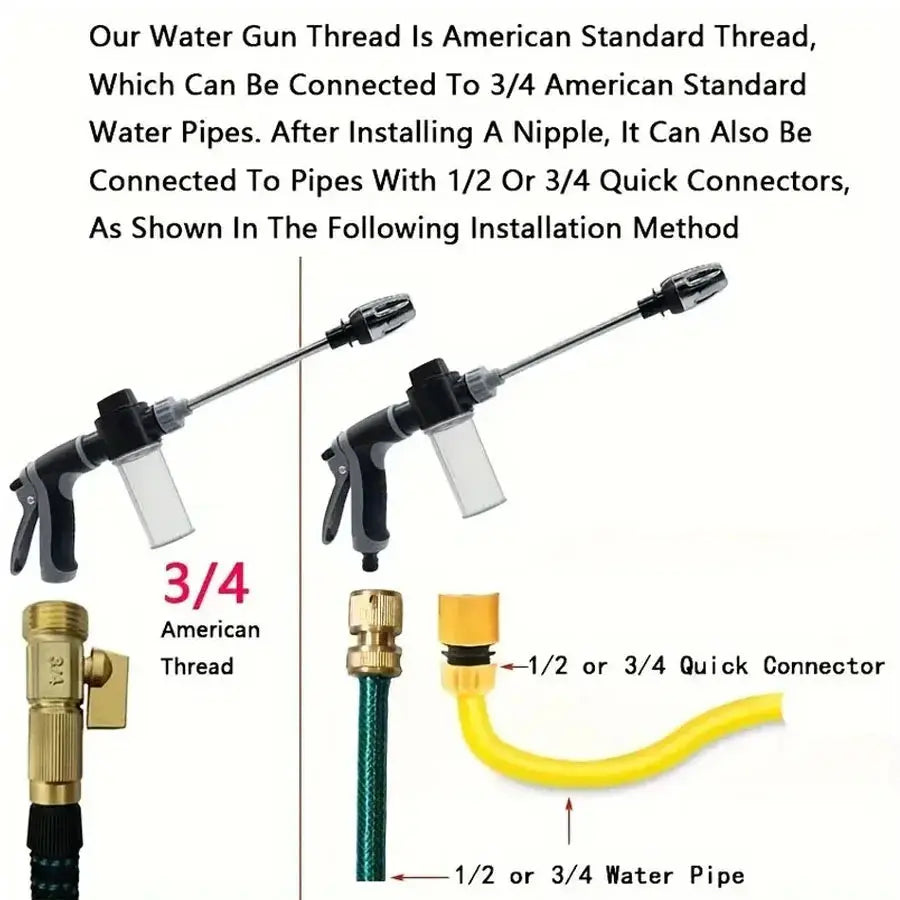 High Pressure Car Wash Water Gun Garden Water Pipe Nozzle, Multifunctional Watering Tool, Powerful Cleaning For Cars and Gardens Aurexia off