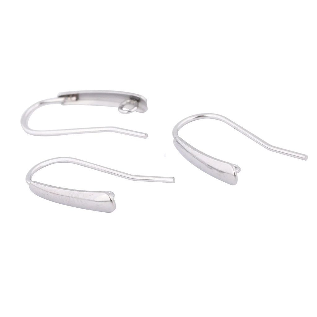 40pcs Stainless Steel Earring Hooks Findings With Loop Diy Ear Wire Clasps For Jewelry Making Supplies 12x21mm Aurexia off