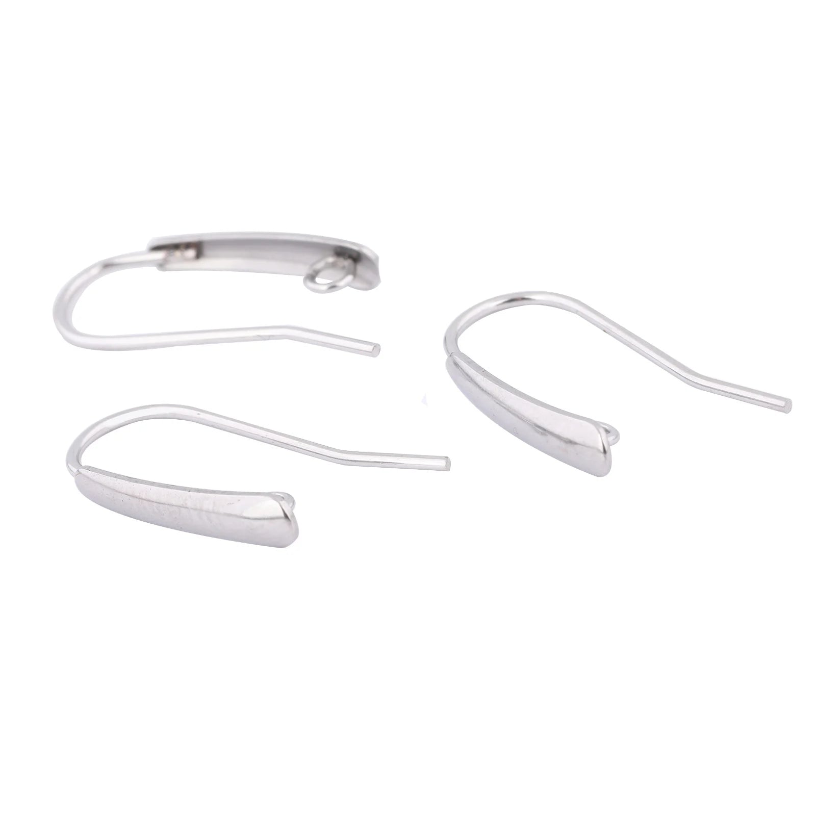 40pcs Stainless Steel Earring Hooks Findings With Loop Diy Ear Wire Clasps For Jewelry Making Supplies 12x21mm Aurexia off