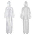 Adults Transparent Full-body Hooded Raincoat Portable Convenient One-piece Waterproof Raincoat Jumpsuit for Outdoor Workwear Aurexia off