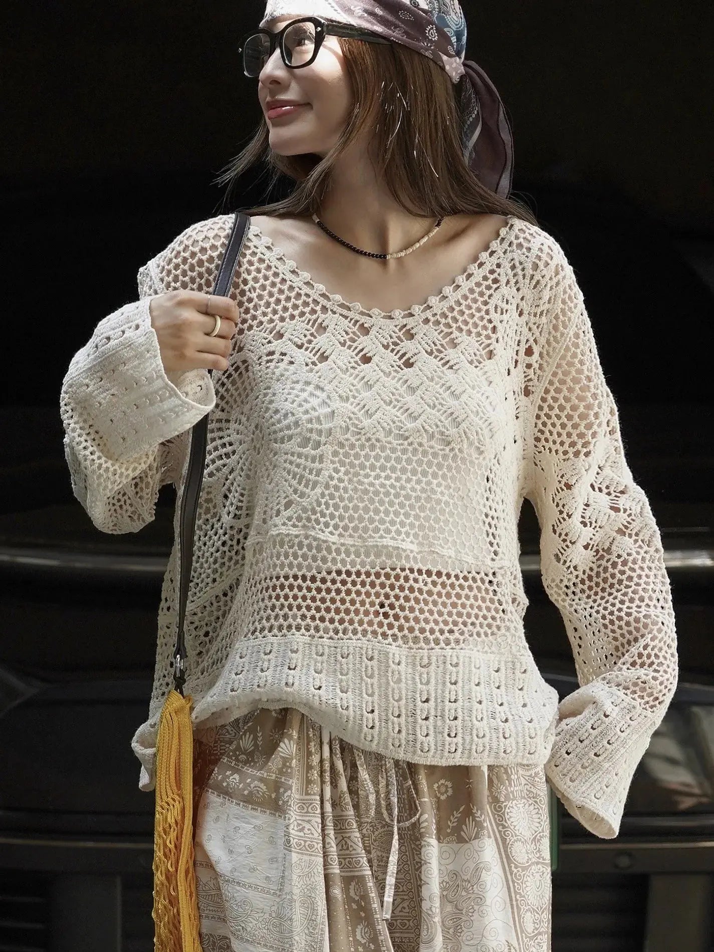 Women Pure Cotton Boho Blouses Hollow Out Knitted Deign Womens Flower Tops And Blouses Fashion Shirts Blusas Roupa Feminina Aurexia off