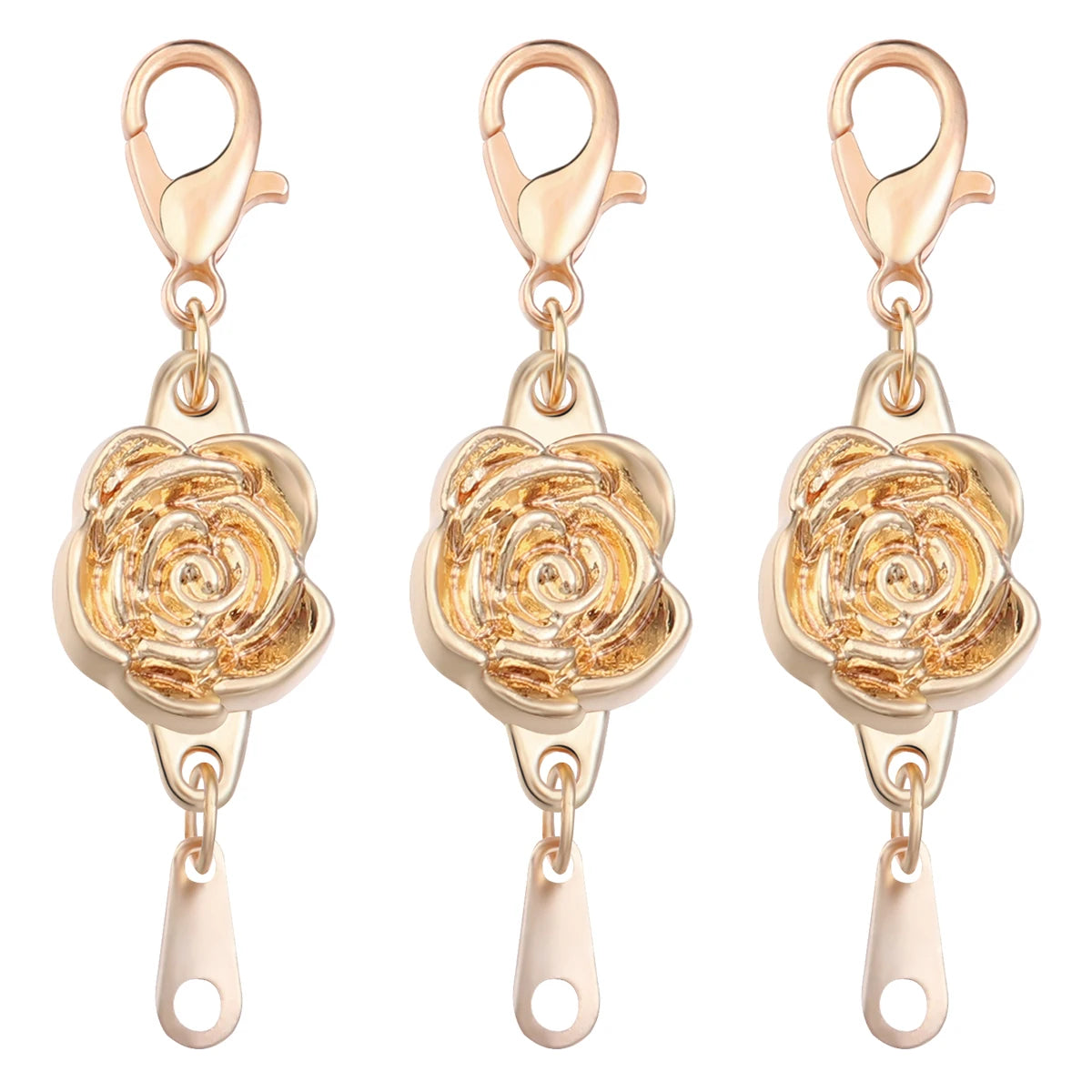 5pcs/lot Strong Magnetic Clasps Alloy Rose Extenders Closures Lobster Clasp Connectors for DIY Jewelry Making Bracelets Necklace Aurexia off