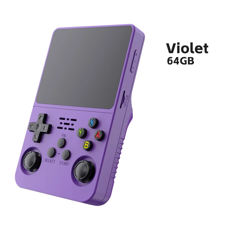 Portable R36S Handheld Game Player 3.5 Inch IPS Display 128GB Linux System Preloaded Retro Games Pocket Console