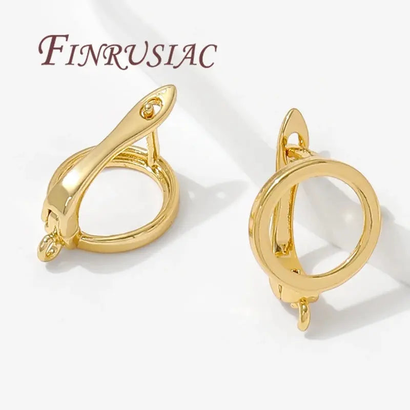 18K Gold Plated Earwires Earrings Fixtures Basic Fasteners For Earrings,Anti-Allergy Earring Hooks Clasps Jewelry Accessories Aurexia off