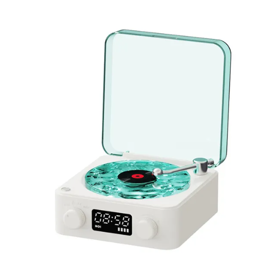 Bluetooth Retro Turntable Speaker with RGB Lights Aurexia off