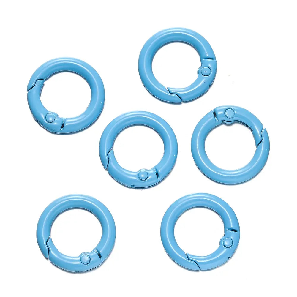 2/5pcs/Lots Metal Round Spring Clasp Colored Carabiner Keychain Clips Hook for DIY Jewelry Buckles Keychains Supplies Aurexia off