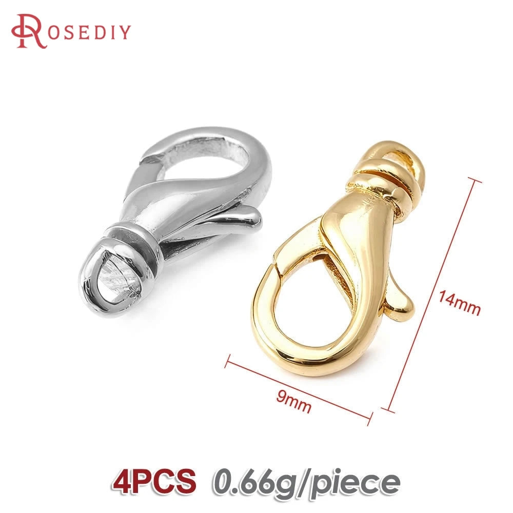 18K Gold Color Brass Rotatable Lobster Clasps Connect Clasps Jewelry Necklaces Bracelets Making Diy Findings Accessories Aurexia off