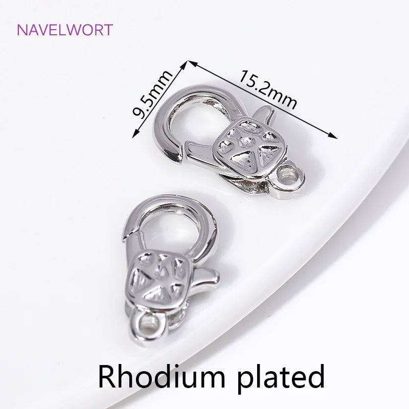 18K Gold Plated Brass Lobster Clasps Connector,Jewellery End Caps Fastener Clasp For DIY Bracelet Jewelry Making Accessories Aurexia off