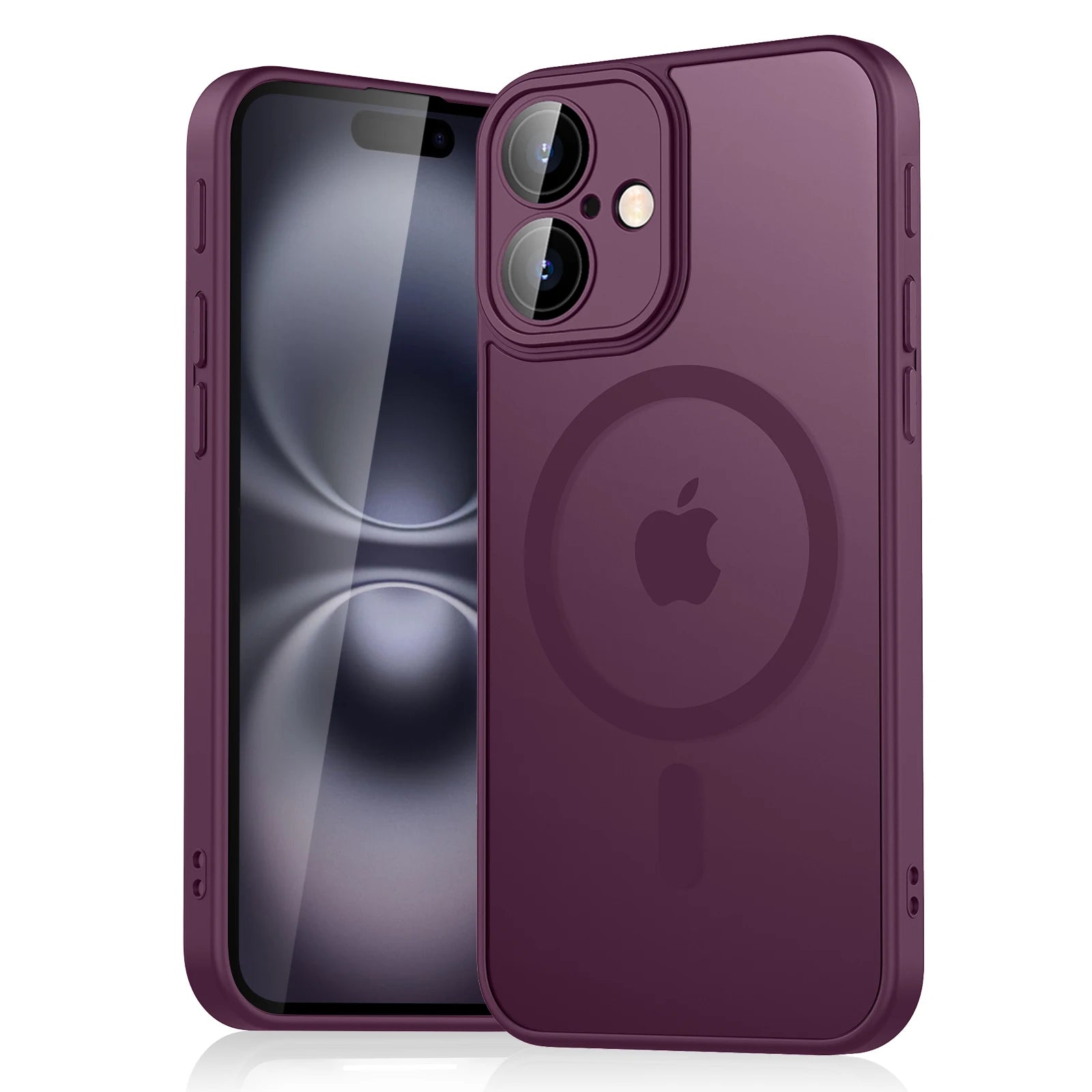 Luxury Magnetic Matte Translucent Armor Shockproof Case For iPhone 11/ 12 13 14 15 16 For Magsafe Wireless Charge Cover Aurexia off