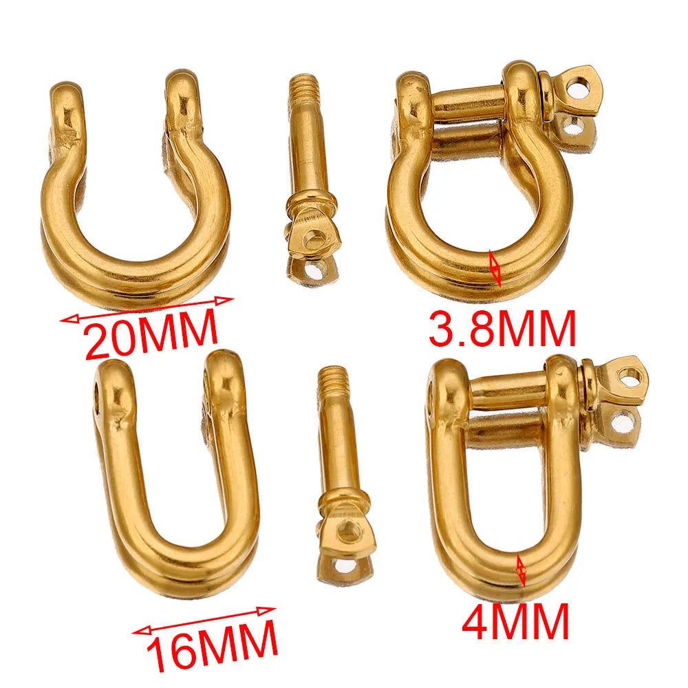 2pcs Stainless Steel Clasps Gold U Shape Screw Shackles Clasp Hook Parts Connectors Bag Necklace for DIY Jewelry Making Supplies Aurexia off