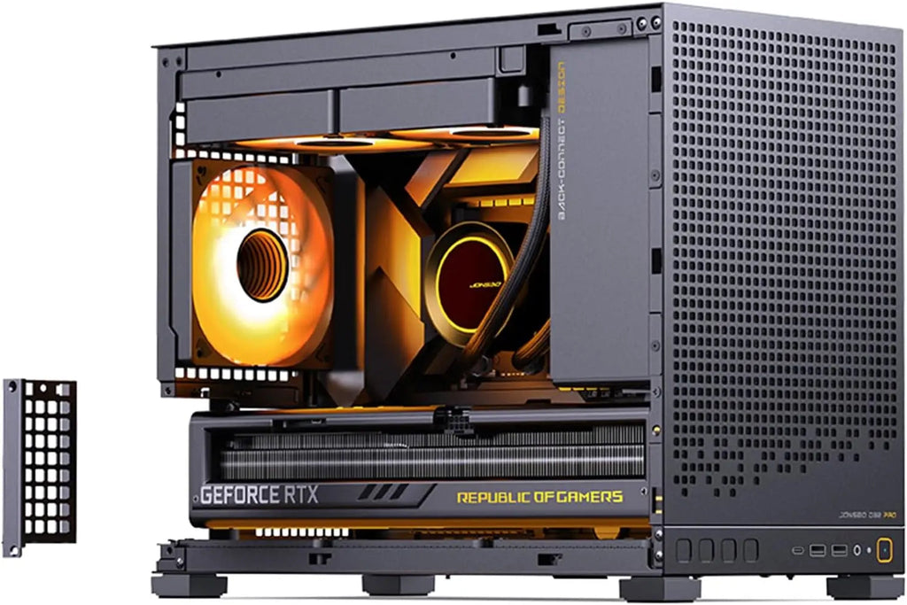 Compact Micro-ATX PC Gaming Case with High Compatibility, Supports 365mm GPU/240AIO, Black Design Aurexia off