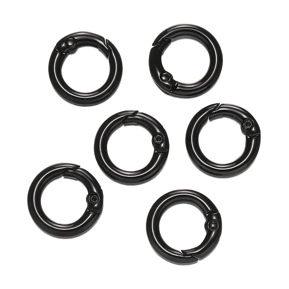2/5pcs/Lots Metal Round Spring Clasp Colored Carabiner Keychain Clips Hook for DIY Jewelry Buckles Keychains Supplies Aurexia off
