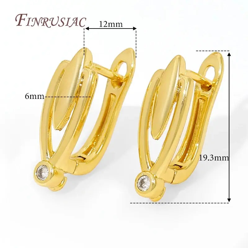 18K Gold Plated,Anti-Allergy Earring Hook Clasps,Supplies For Jewelry,Fasteners Earwires,Earrings Fixtures Accessories Aurexia off