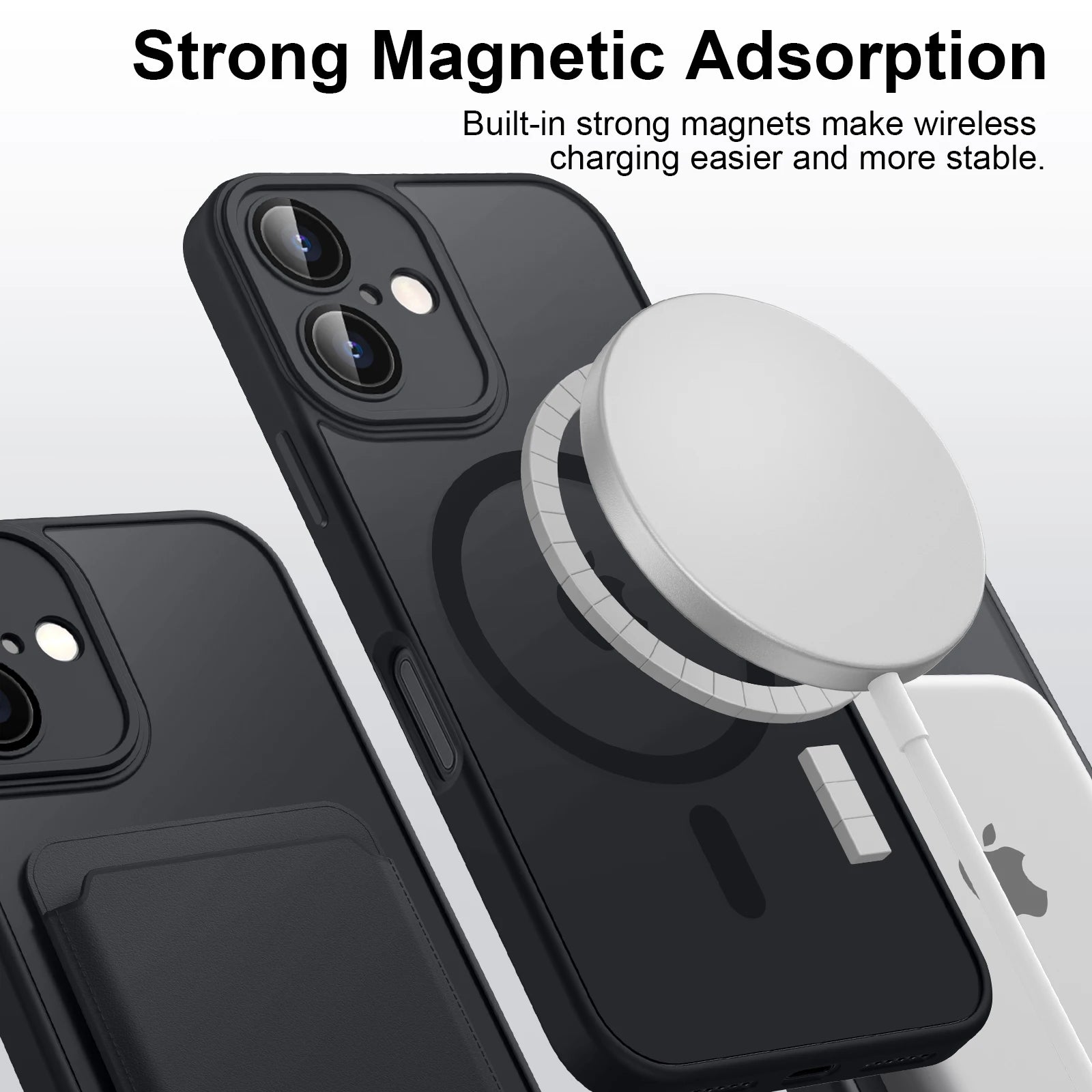 Luxury Magnetic Matte Translucent Armor Shockproof Case For iPhone 11/ 12 13 14 15 16 For Magsafe Wireless Charge Cover Aurexia off