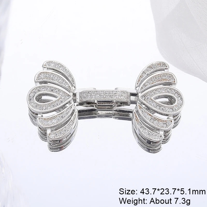 Juya DIY Copper 18K Gold Plated Pendant Connector Fastener Buttob Lock Clasps For Needlework Natural Stone Pearls Jewelry Making Aurexia off