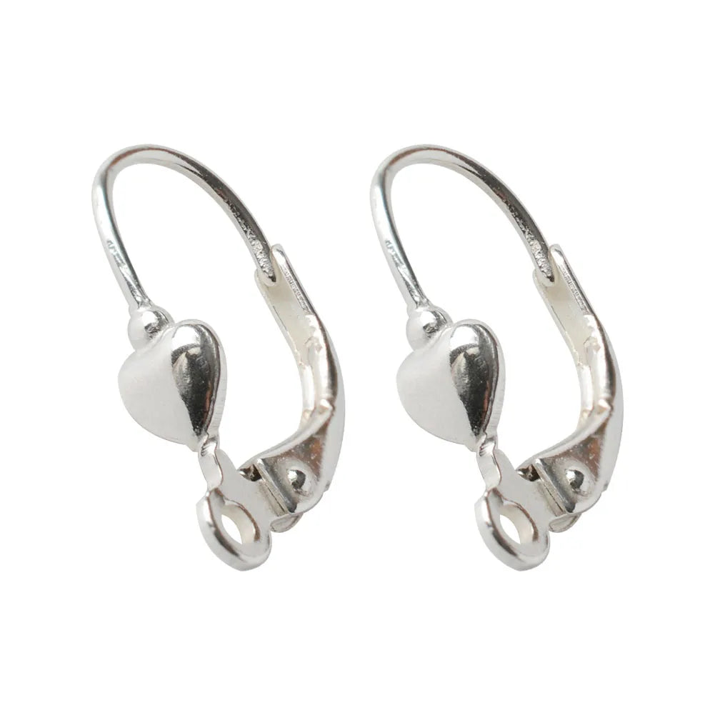 Solid 925 Sterling Silver Hinged French Leverback Eearwire Hook Findings , snap hook for Earring Jewelry DIY Aurexia off