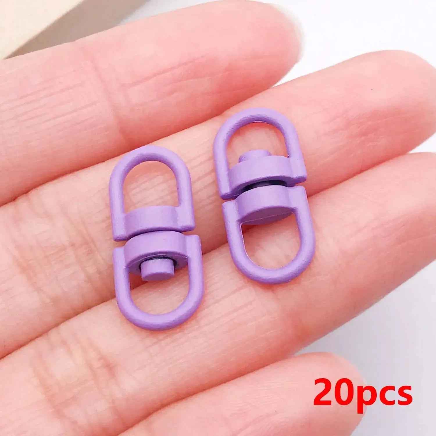 20pcs Metal Rotate Buckle Key Rings Swivel Dog Buckle Holder Connectors for DIY Keychain Jewelry Making Accessories Aurexia off