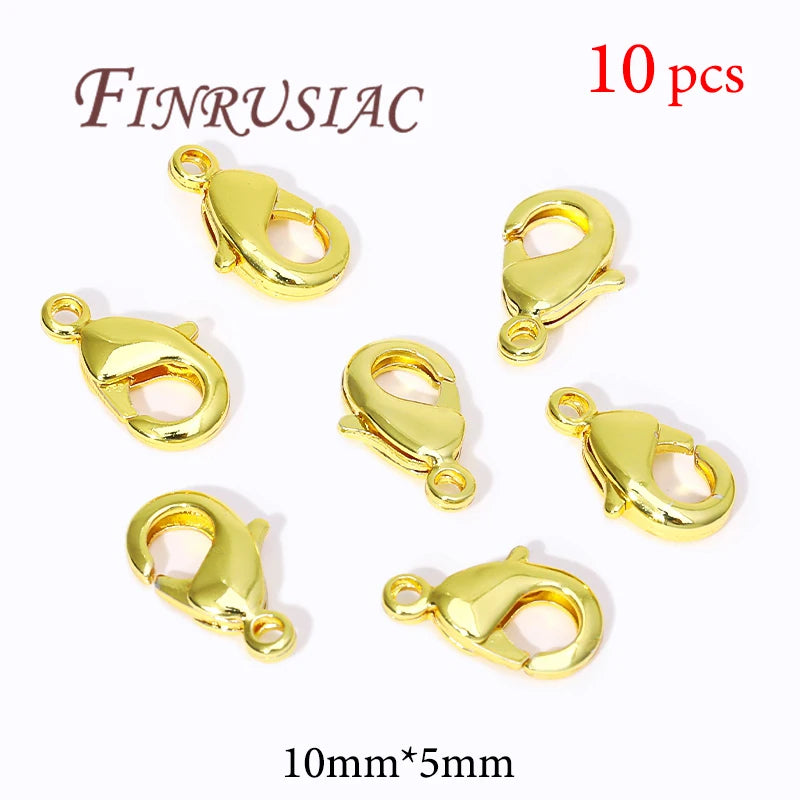18K Gold Plated Lobster Clasps For Bracelets,Spring Clasps For Jewelry,DIY Jewelry Making Supplies,Connectors Clasp Accessories Aurexia off