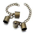 10Sets Leather Cord End Caps With Lobster Clasp Extending Chain For Jewelry Making DIY Bracelet Necklace Connectors Accessories Aurexia off