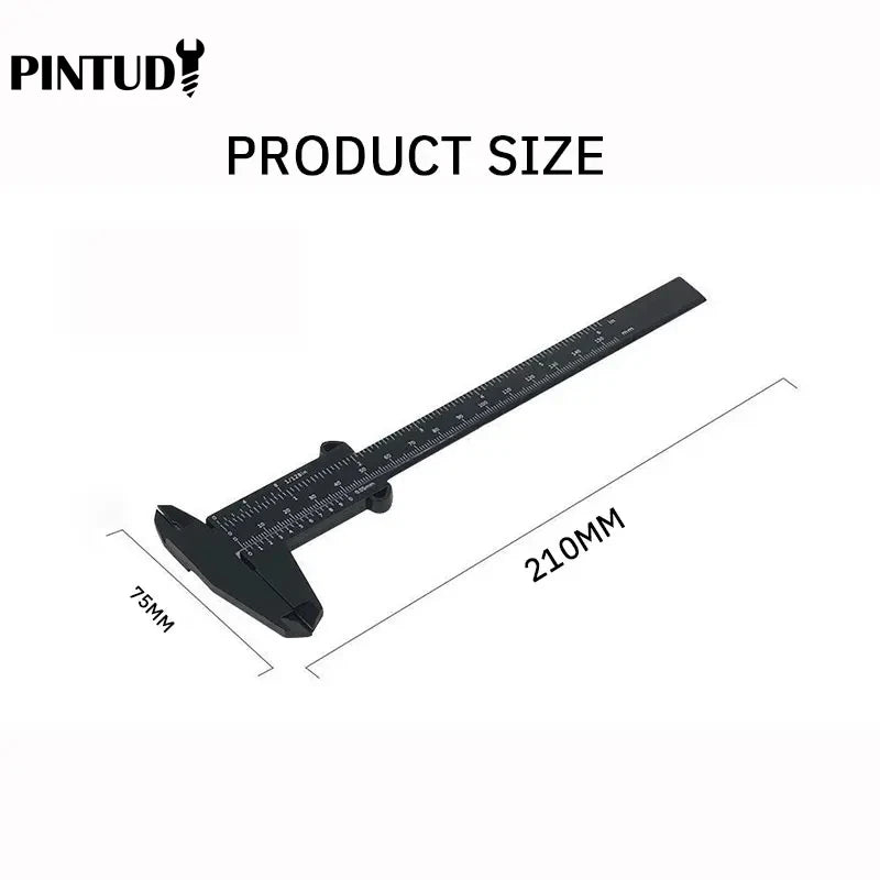 1PC Plastic Vernier Caliper Digital Display Caliper Mini Text Play Caliper Student Vernier Ruler 0 to 150mm Measuring Tool Aurexia off