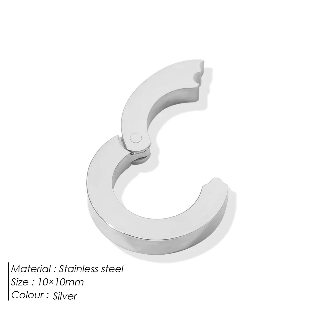 eManco High Quality Stainless Steel 14K PVD Gold Plated Round Skeleton Clasp Head for DIY Bracelet Necklace Jewelry Making Aurexia off