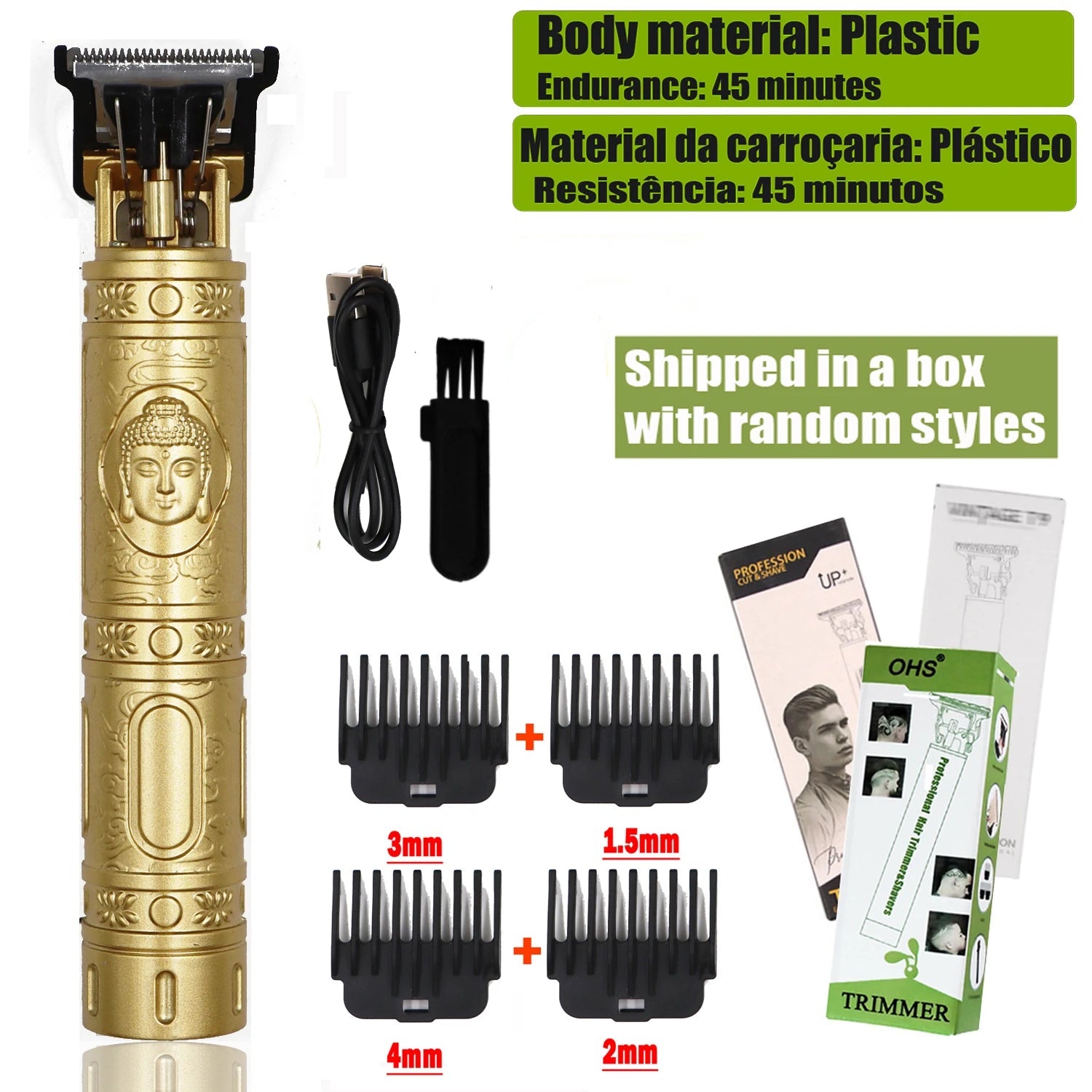 OHS Rechargeable  Vintage T 9 Cordless Hair Cutting Machine Electric Shaver For Man Hair Clipper Barber Trimmer Beard Razors Aurexia off