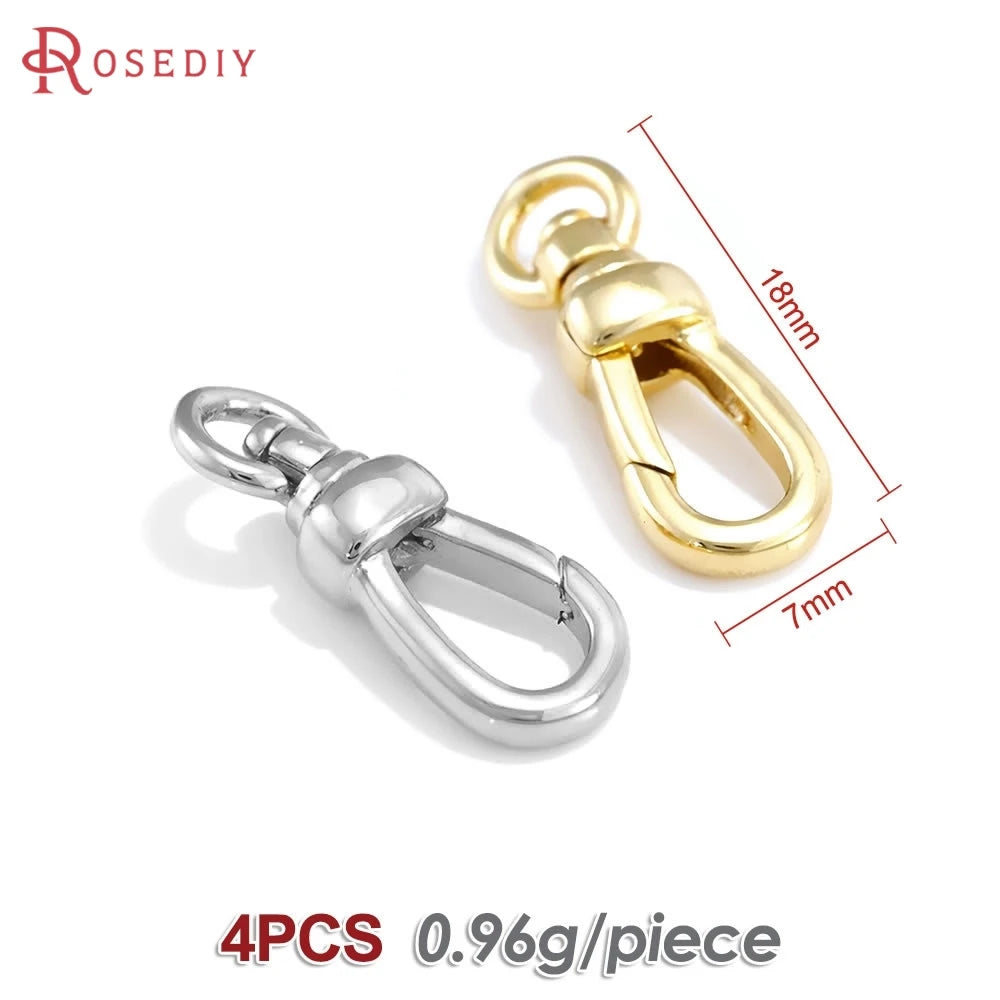 18K Gold Color Brass Rotatable Lobster Clasps Connect Clasps Jewelry Necklaces Bracelets Making Diy Findings Accessories Aurexia off